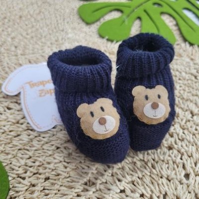 Sapatinho de linha Ursinho Marinho